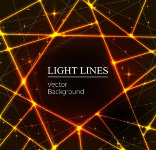 黄色发光线条背景