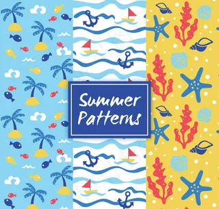 夏季元素无缝背景