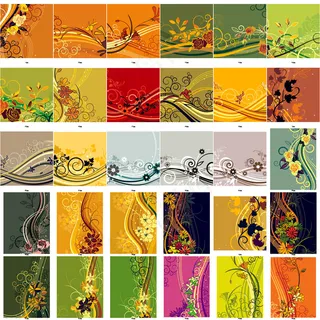 矢量花纹背景,背景元素