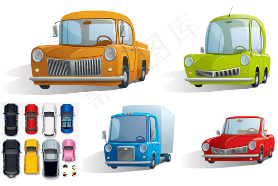 卡通汽车矢量