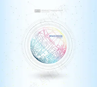 抽象地球空间线条