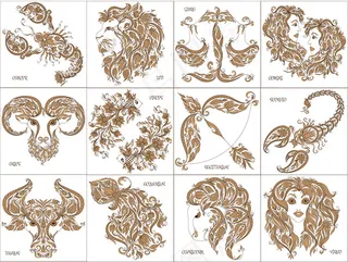 12星座图标,免抠元素