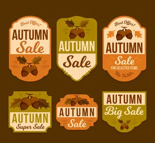 橡子秋季销售标签