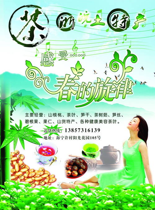 春天旋律宣传单(2480X3366(DPI:300))psd模版下载