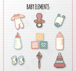 婴儿用品图标,免抠元素