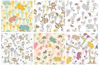 卡通主题无缝背景