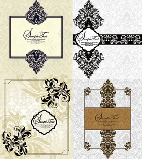 经典复古边框,背景元素