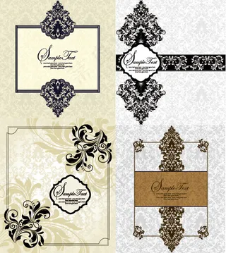 经典复古边框,背景元素