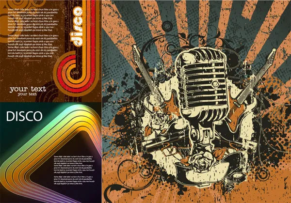 disco主题矢量eps,ai矢量模版下载