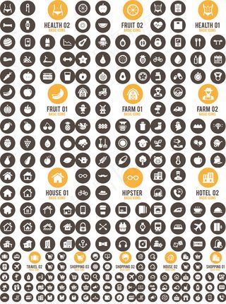 圆形按钮图标,免抠元素