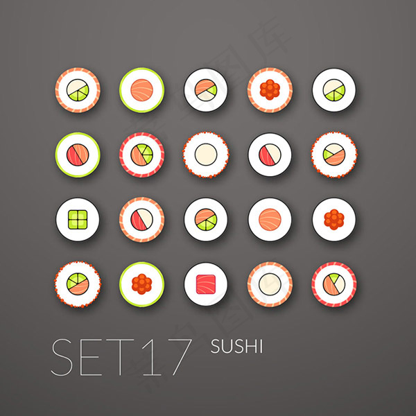 圆形比例图图标,免抠元素