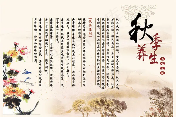 养生之道秋季养生(5669X3779(DPI:72))psd模版下载
