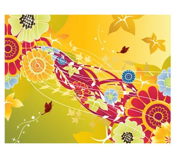 创意花卉背景,背景元素