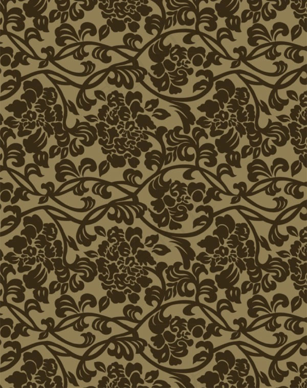 植物元素平铺背景