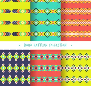 波西米亚风无缝背景