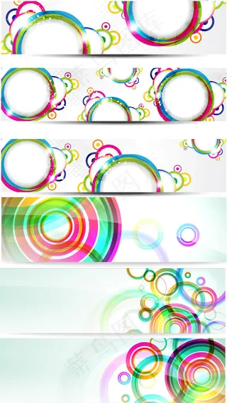 炫彩圆环横幅