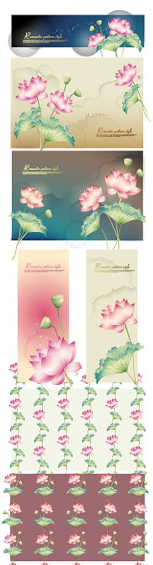 矢量荷花主题