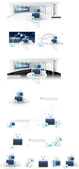 电视数字科技,背景元素