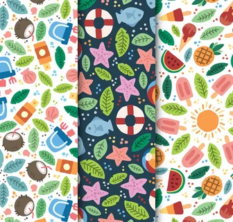 夏季元素无缝背景