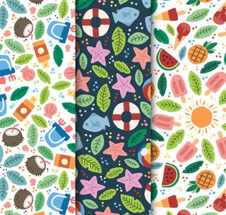 夏季元素无缝背景