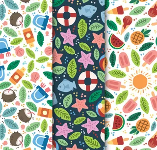 夏季元素无缝背景