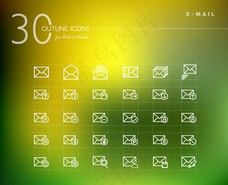 白色短信息图标,免抠元素