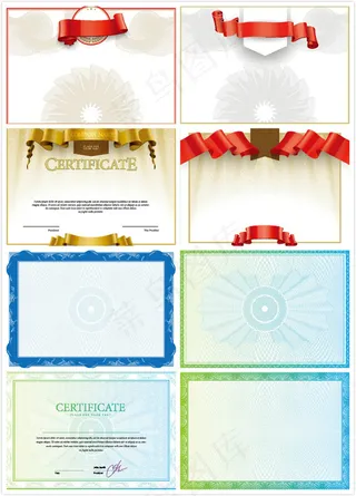 欧式花纹花边证书