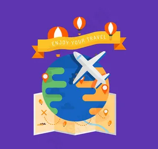 地球飞机旅行元素