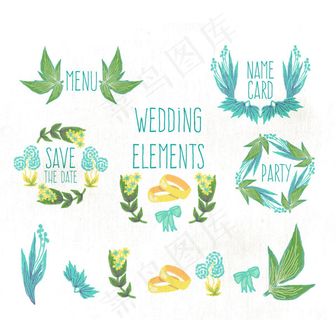 彩绘婚礼元素 彩绘婚礼元素