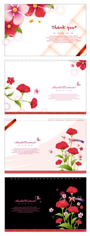 花朵卡片模板