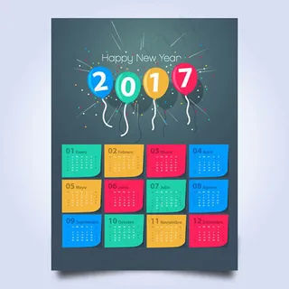 气球便签日历表