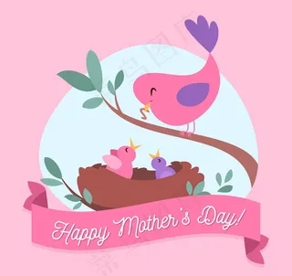 母亲节喂食的鸟