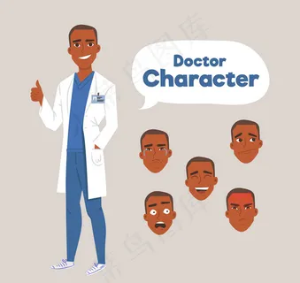 医生和5个表情头像