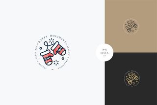 圣诞手套图标,免抠元素