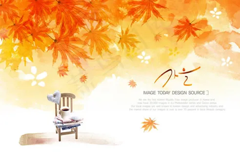 漫画秋叶凳子背景