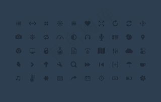 50个简洁图标,免抠元素