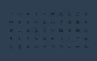 50个简洁图标,免抠元素