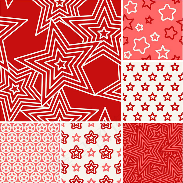 五角星花纹背景