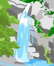 韩国山水风景ai矢量模版下载