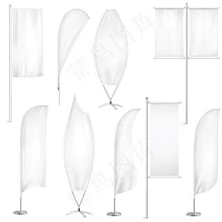 空白旗帜广告牌