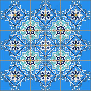 蓝色精美花纹背景