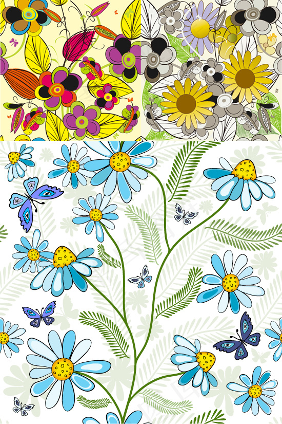 艺术彩绘怒放鲜花