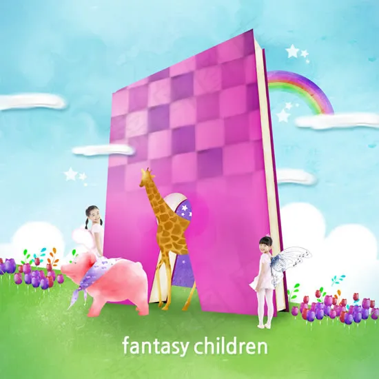 天使翅膀女孩(4200X4200(DPI:300))psd模版下载