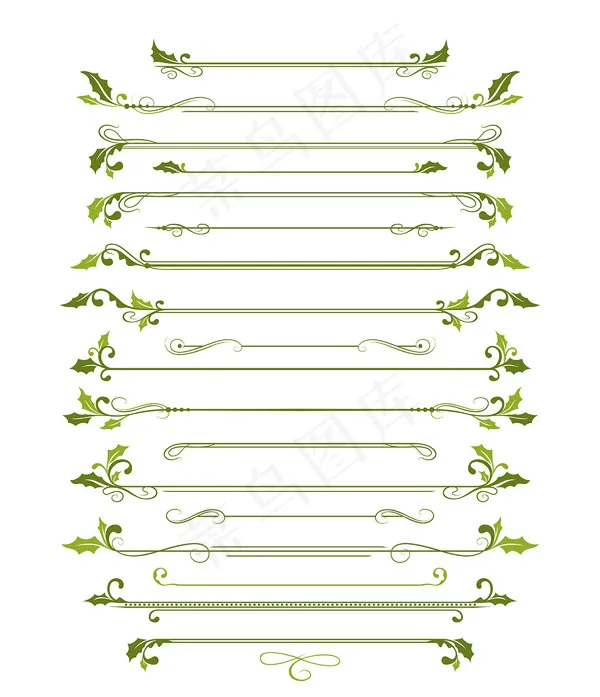 植物花纹设计eps,ai矢量模版下载
