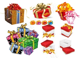 漂亮包装盒矢量