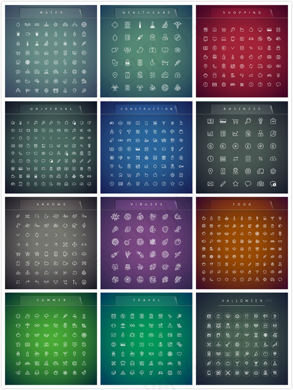 线性图标矢量,免抠元素(1000X1000)eps,ai矢量模版下载