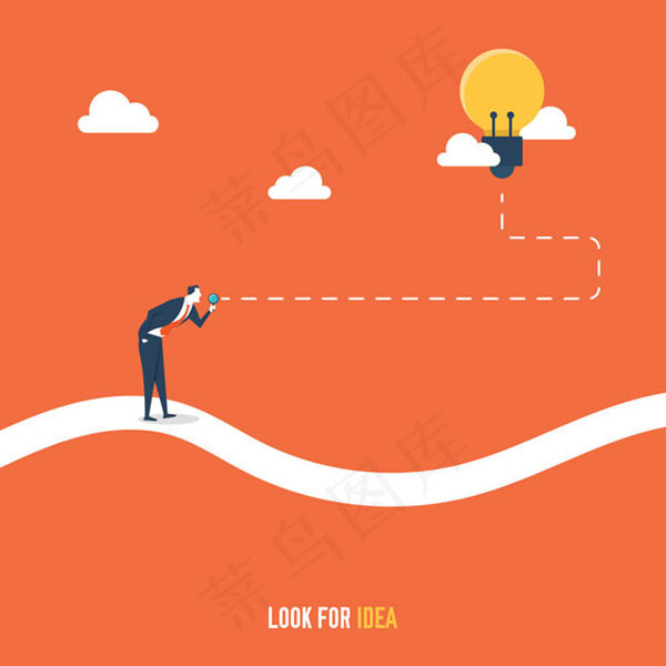 商务人物查看目标