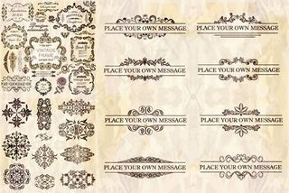 古典样式花纹花边