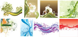 波动线条与花纹