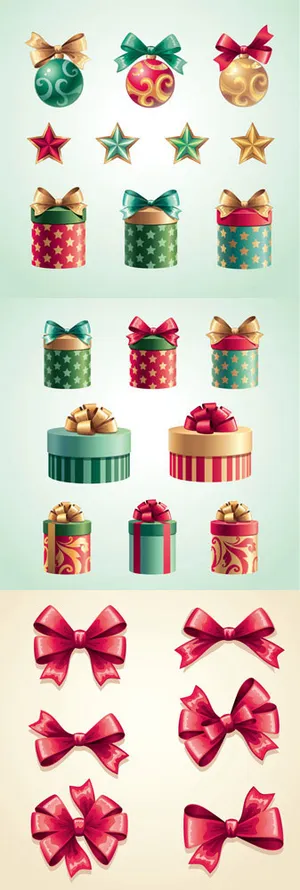 礼盒蝴蝶结图标,免抠元素